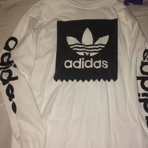 White Adidas Long Sleeve
